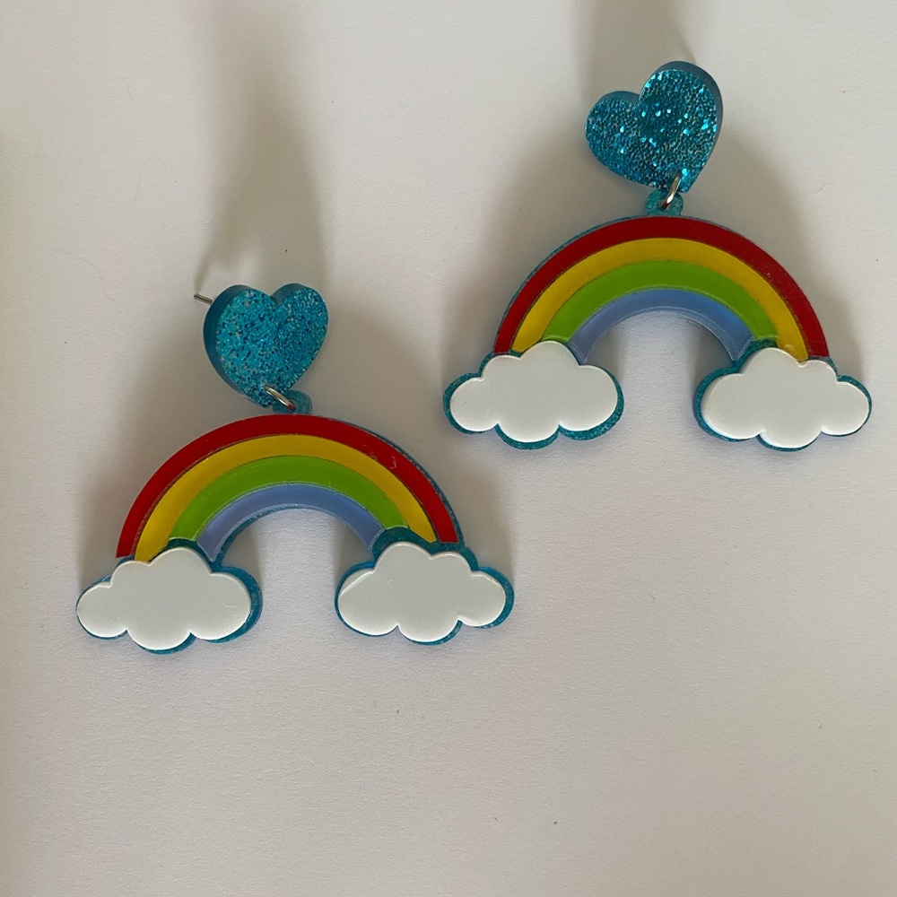 Rainbow Cloud Earrings 🌈☁️